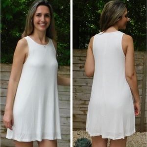 NWT - spring summer dress , absolutely adorable white, waffle knit soft